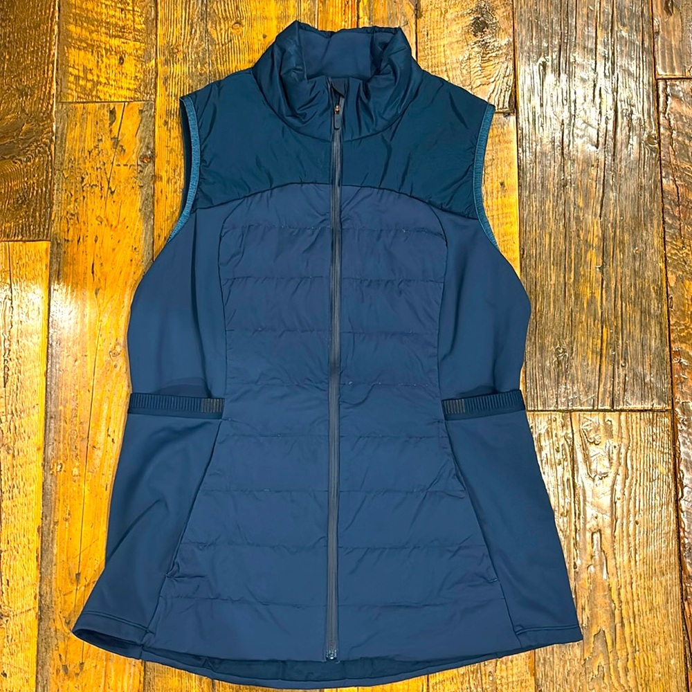 Lululemon blue "Down for it all" down vest 12